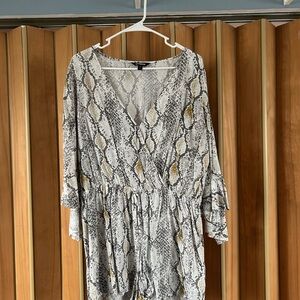 Express Snakeskin Patterned Top